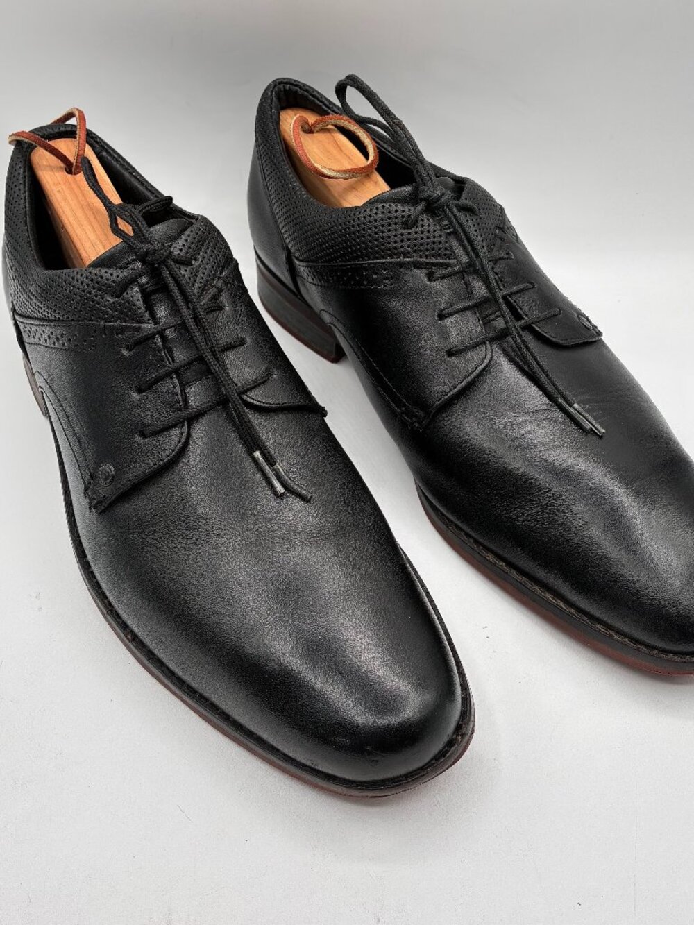 Mark Nason Tatum 68916 Black Leather Memory Foam Oxford Shoes Men's Size 10 M